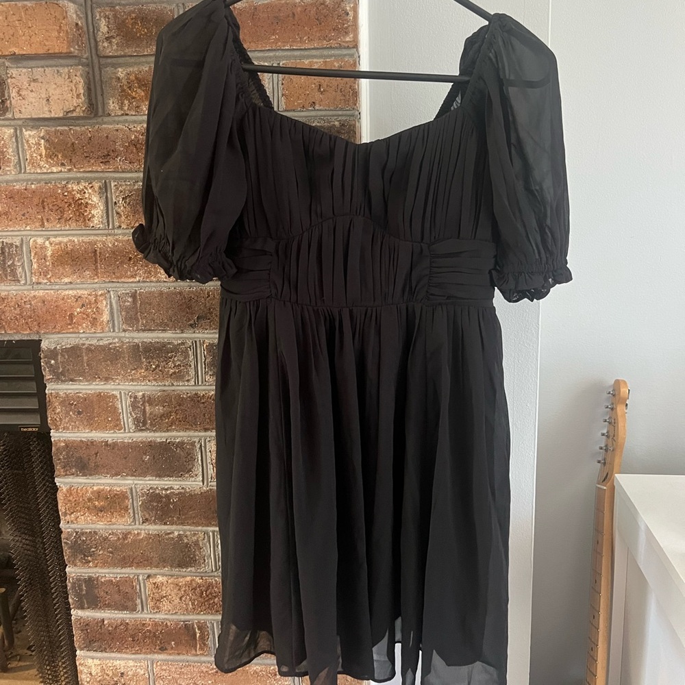 Abercrombie & Fitch chiffon black mini dress